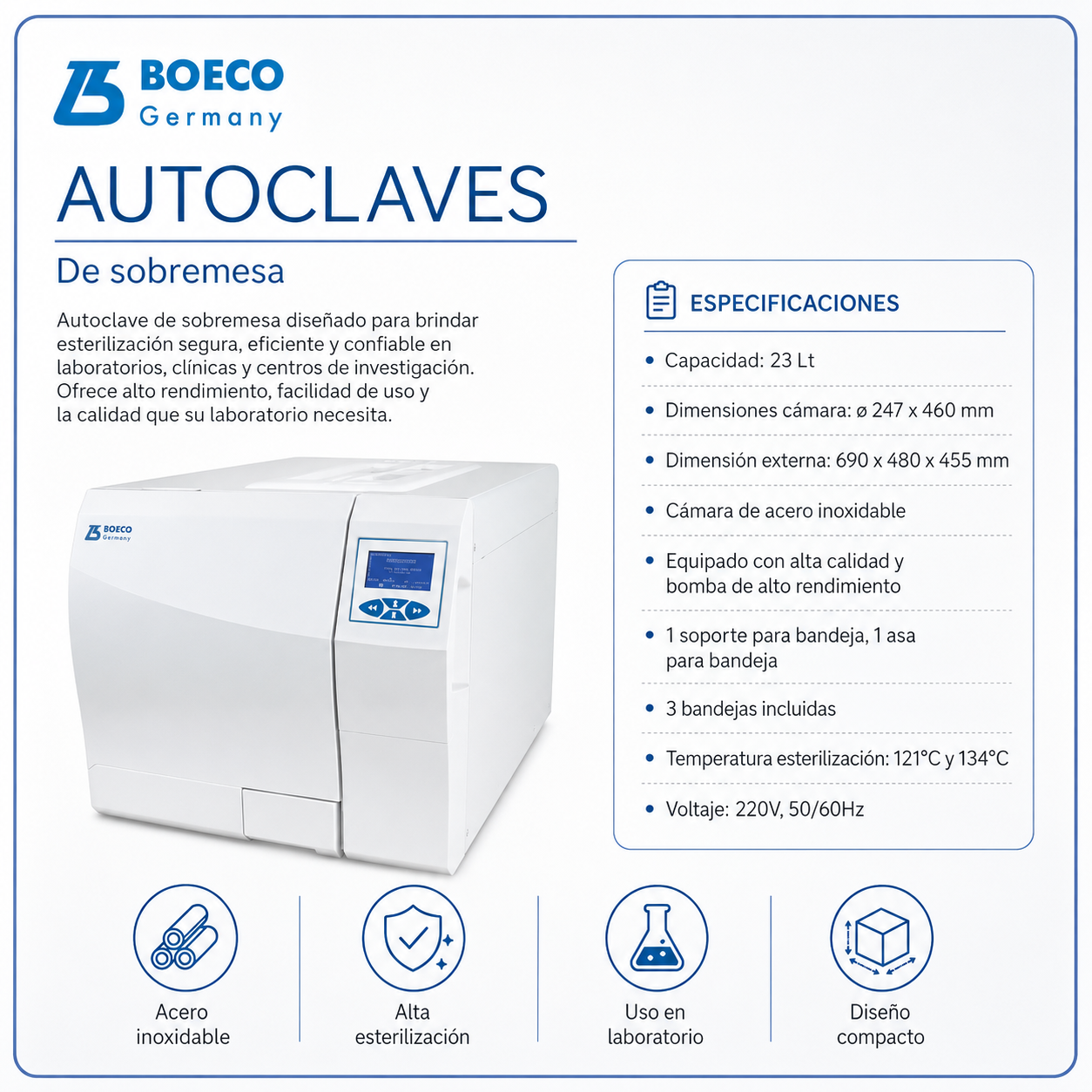 Autoclaves de sobremesa - BOECO