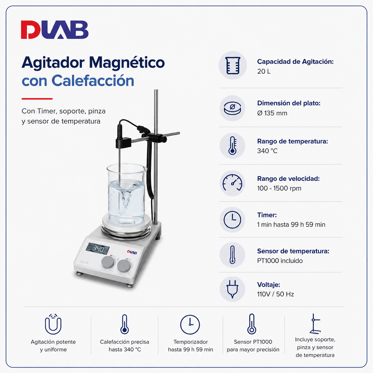 Agitador con calefacción - DIAB