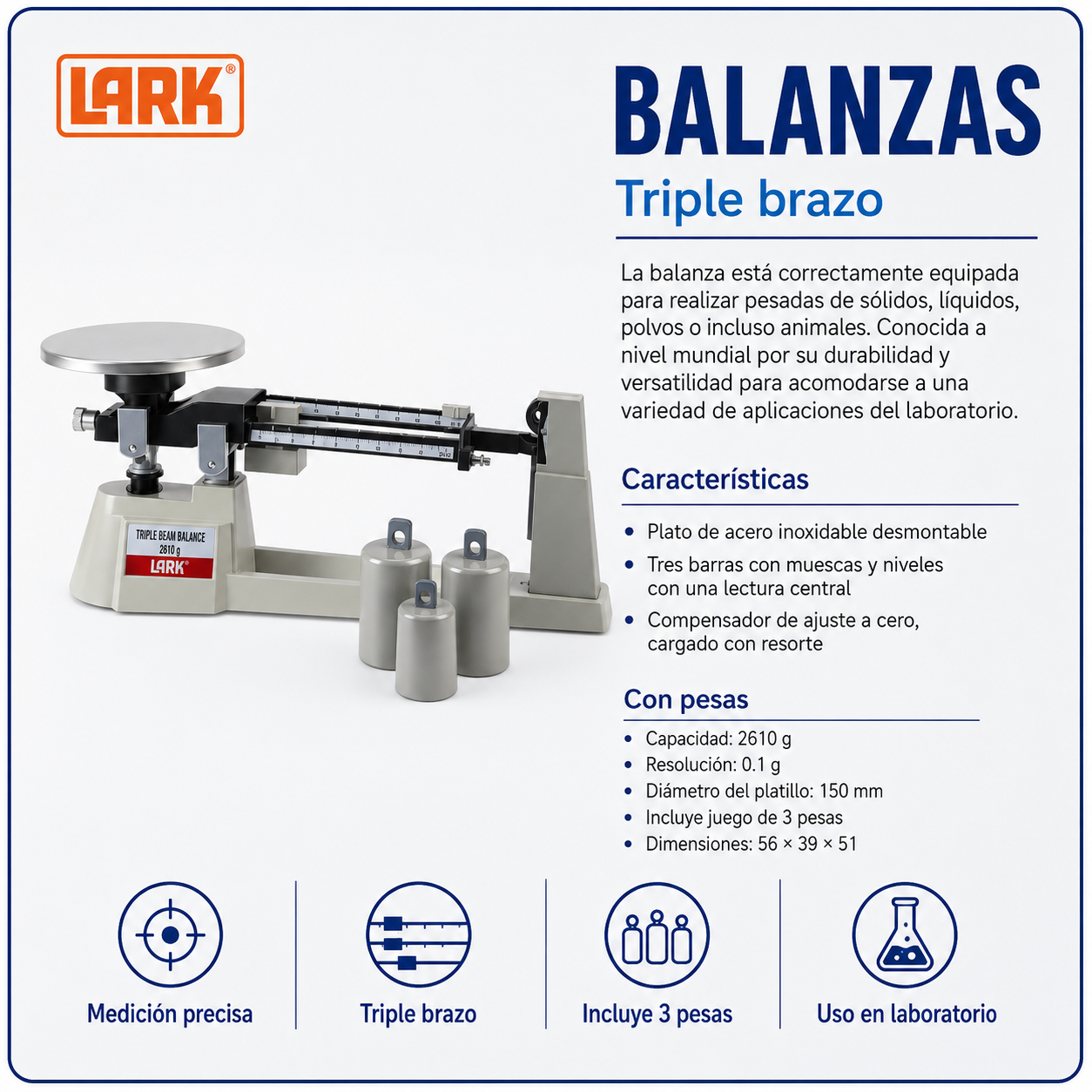 Balanzas triple brazo - LARK