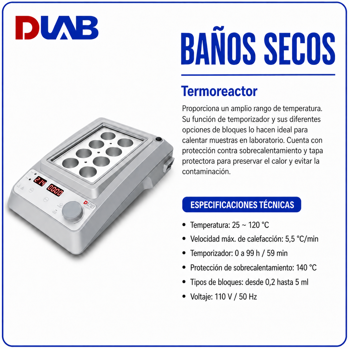 Baños secos digital HB120-S - DLAB