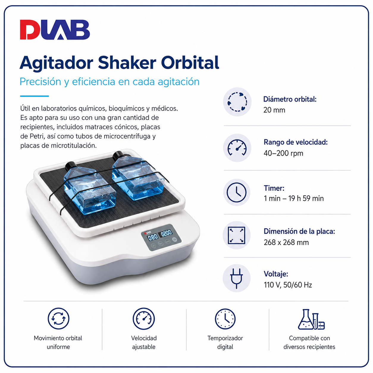 Agitador shaker orbital - DIAB