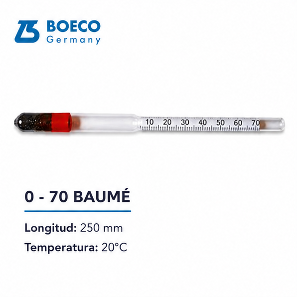 Hidrómetro 0 - 50 / 0 - 70 BAUMÉ- BOECO
