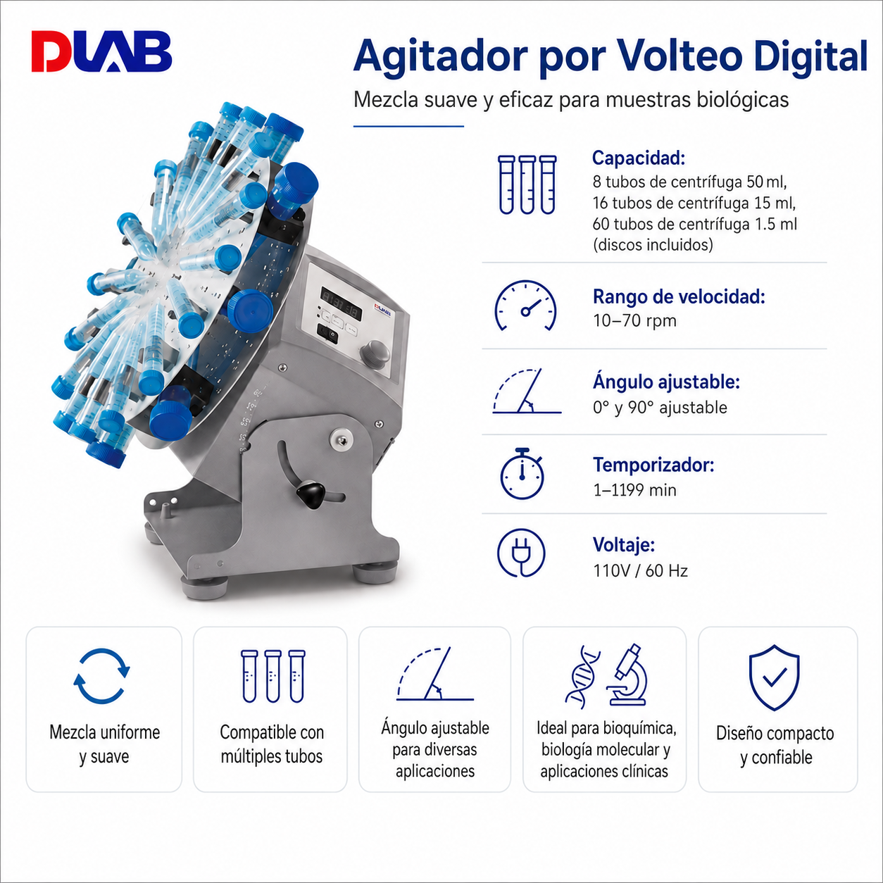 Agitador por volteo digital - DIAB