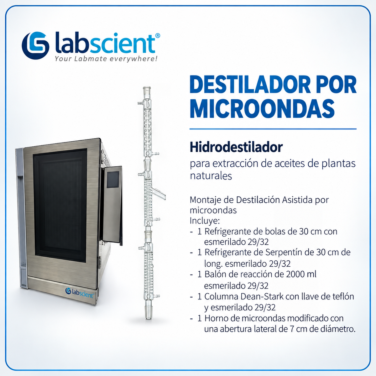 Destilador por microondas