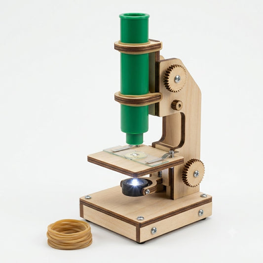 Microscopio de madera