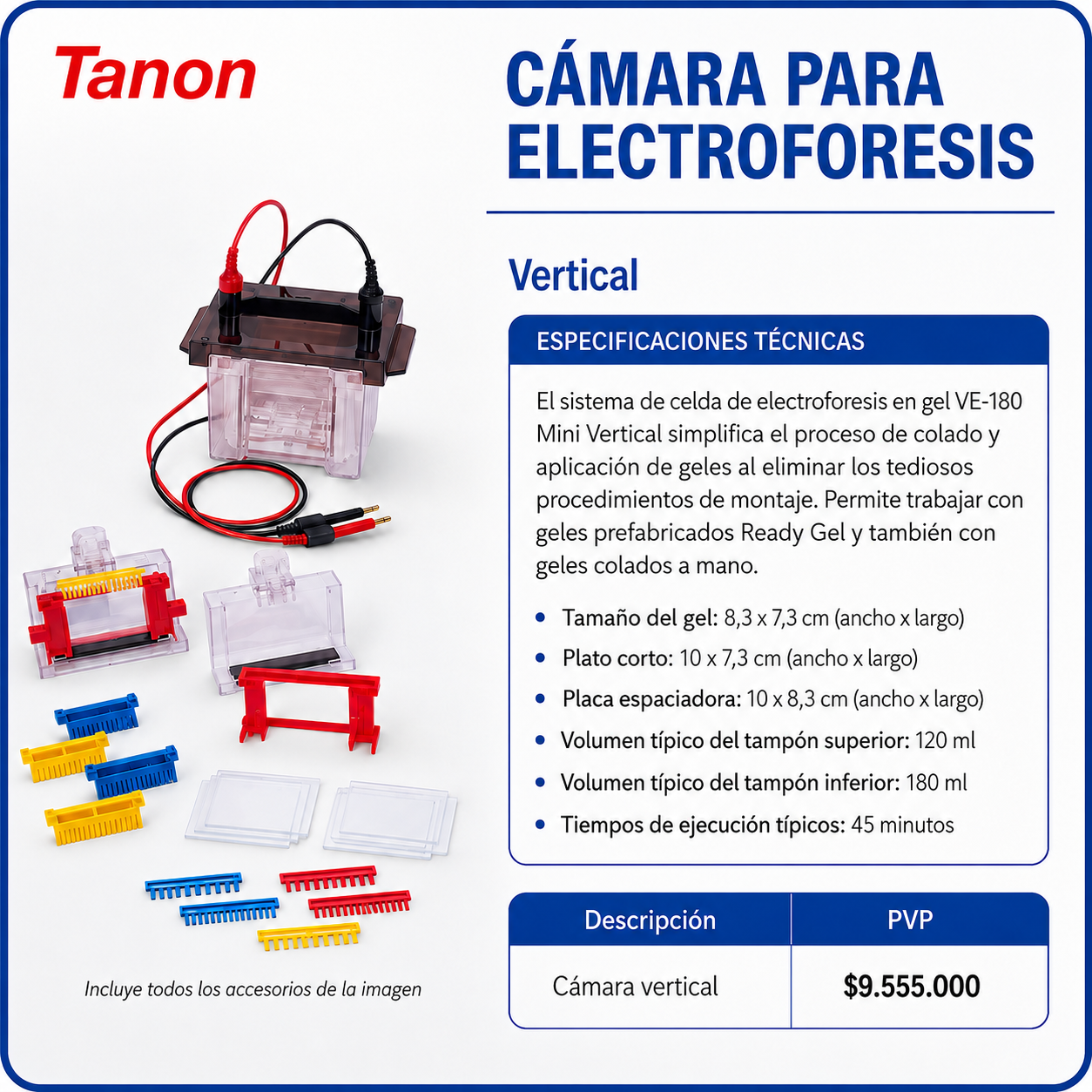 Cámara para electroforesis