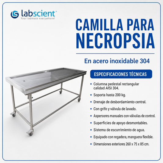 Camilla para necropsia