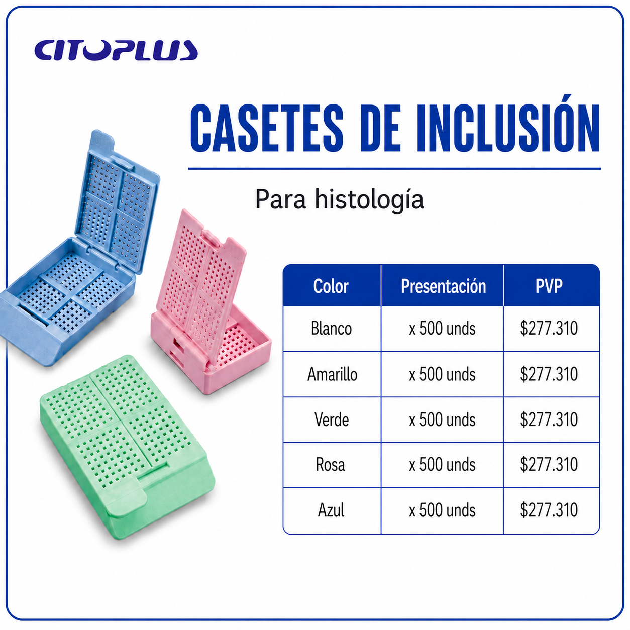 Casetes de inclusión