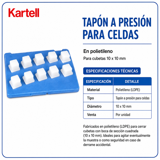 Tapón a presión para celdas