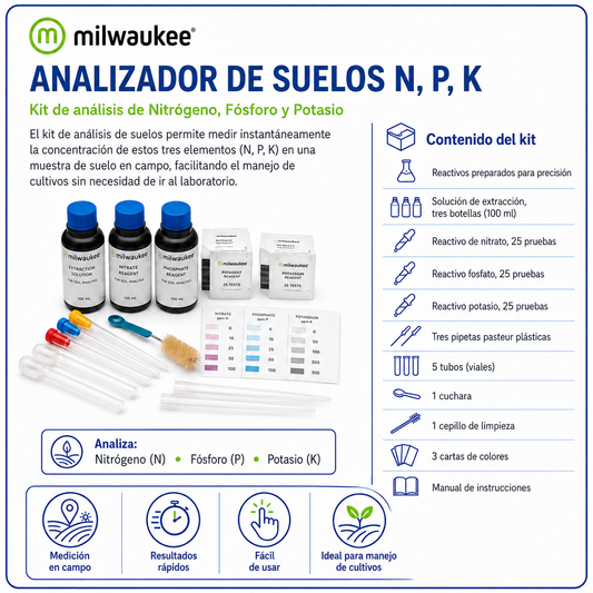 Analizador de suelos N,P,K - MILWAUKEE
