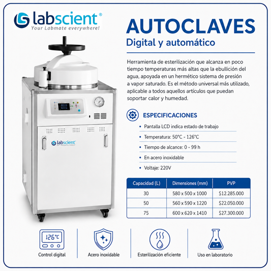 Autoclaves digital y automático - LABSCIENT