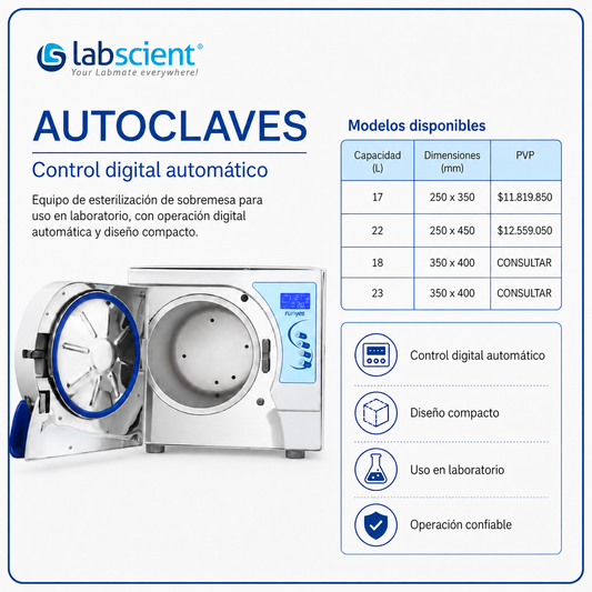 Autoclaves control digital automático - LABSCIENT