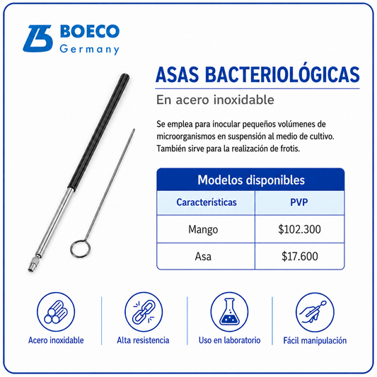 Asas bacteriológicas en acero inoxidable - BOECO
