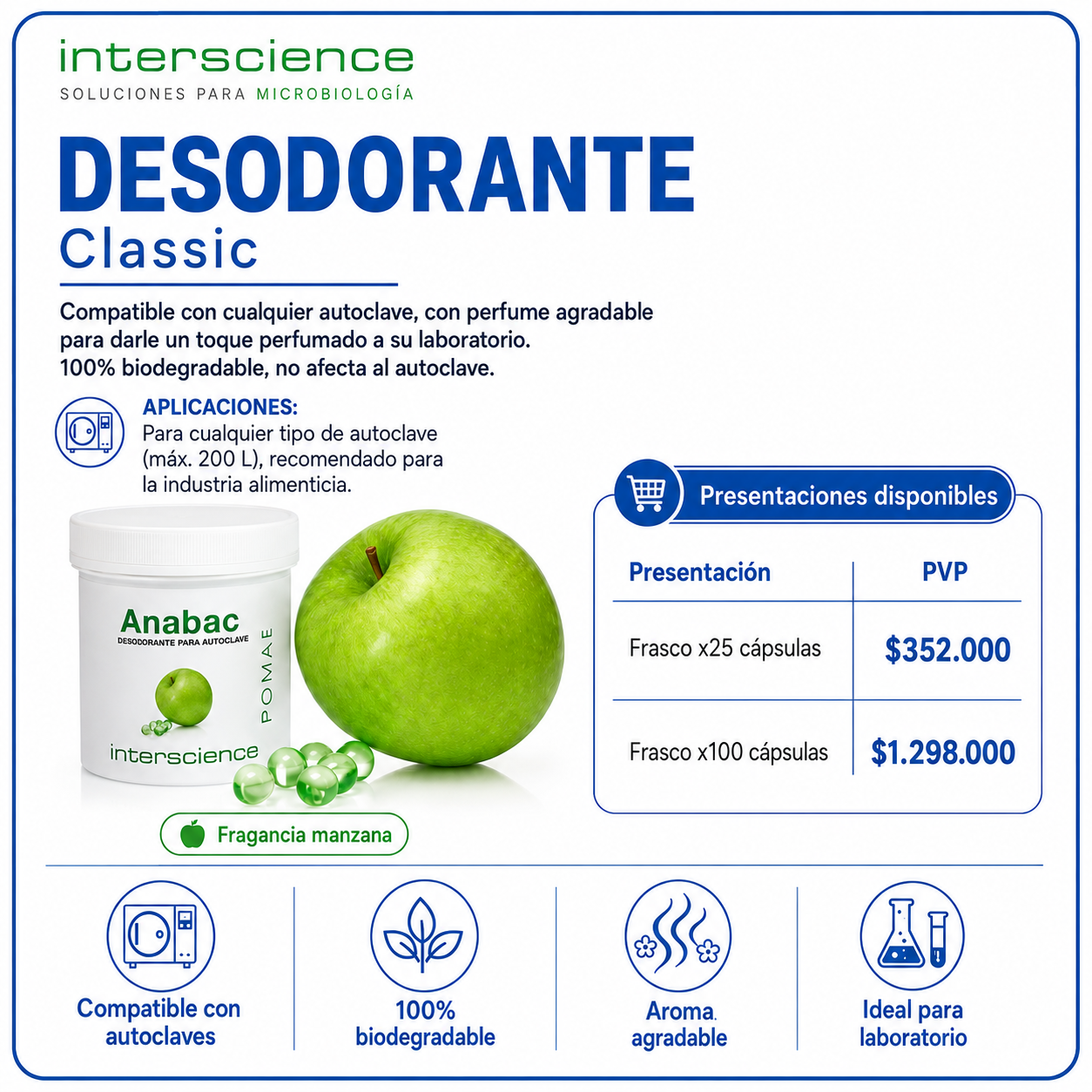 Desodorante classic - INTERSCIENCE