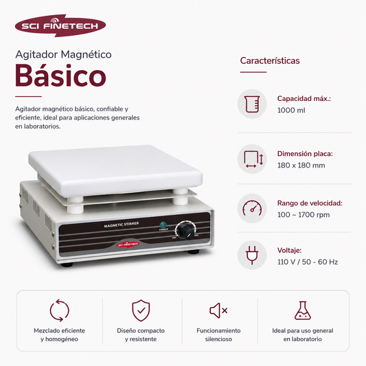Agitador magnético básico - SC FINETECH