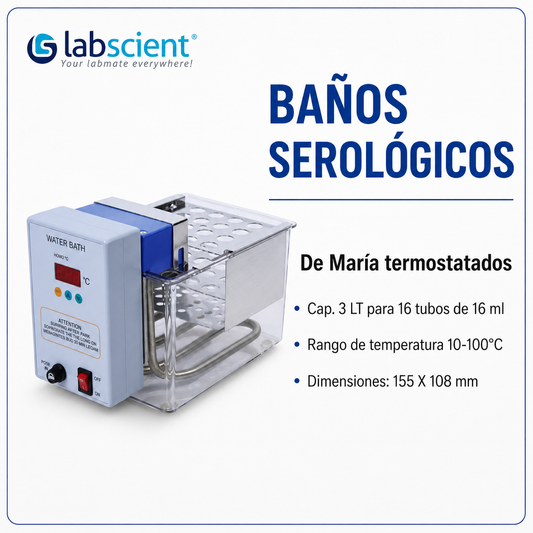 Baños serológicos para 16 tubos de ensayo - Labscient