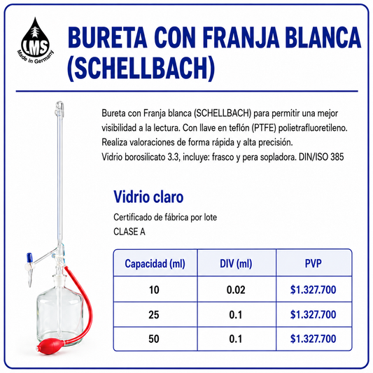 Bureta con franja blanca - LMS Labor