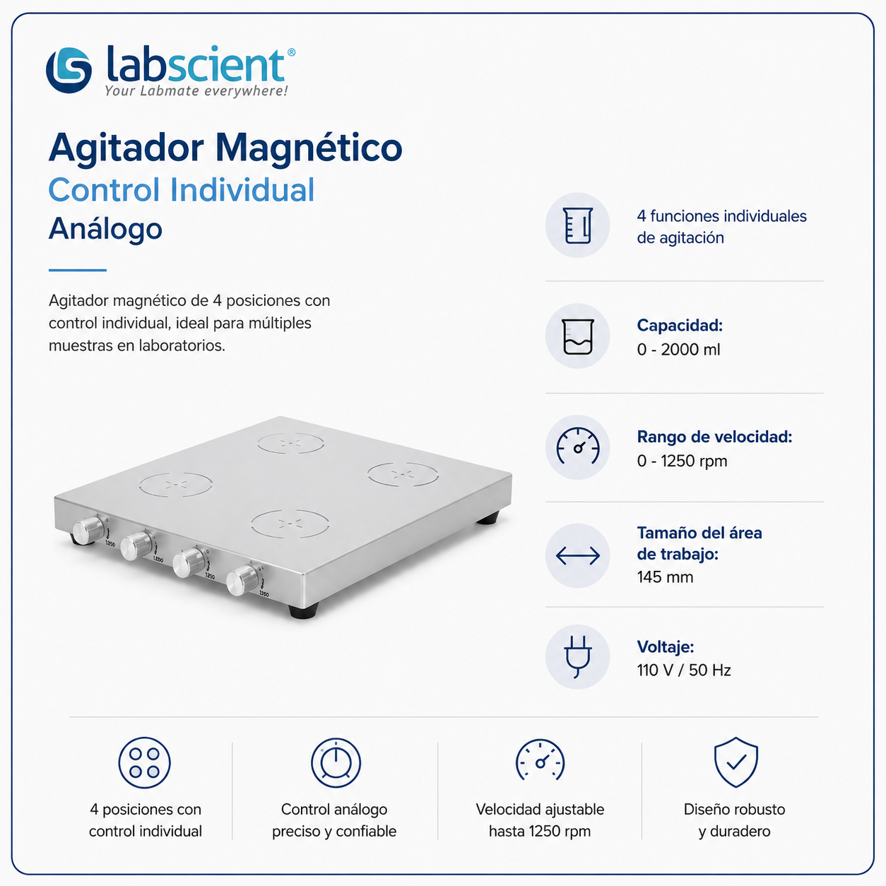 Agitador de Control individual - Labscient