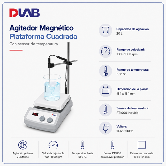 Agitador plataforma cuadrada - DIAB