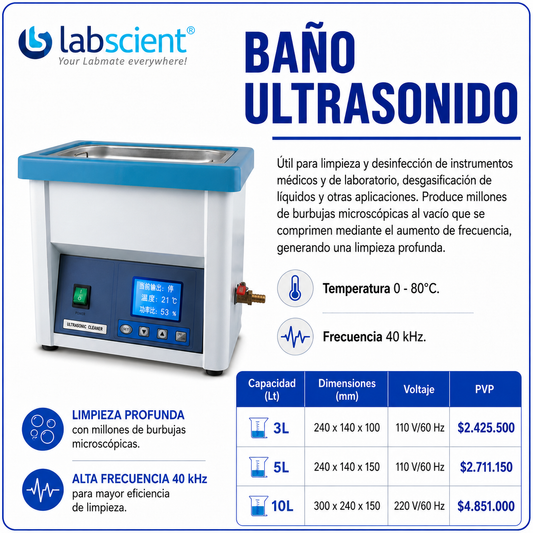 Baño ultrasonido - Labscient