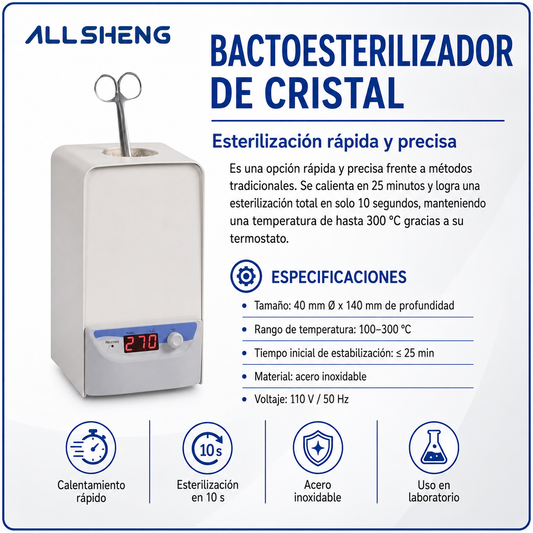 Bactoesterilizador de cristal - ALLSHENG