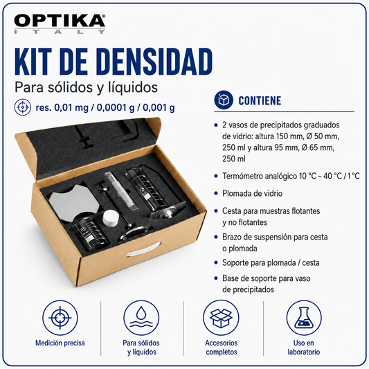 Kit de densidad para solidos y líquidos - OPTIKA ITALY