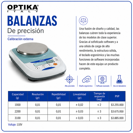 Balanzas de presión calibración externa - OPTIKA ITALY