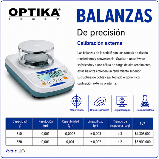 Balanzas de precisión calibración externa - OPTIKA ITALY