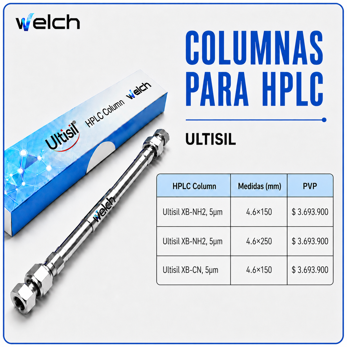 columnas para HPLC Ultisil XB-NH2, 5μm