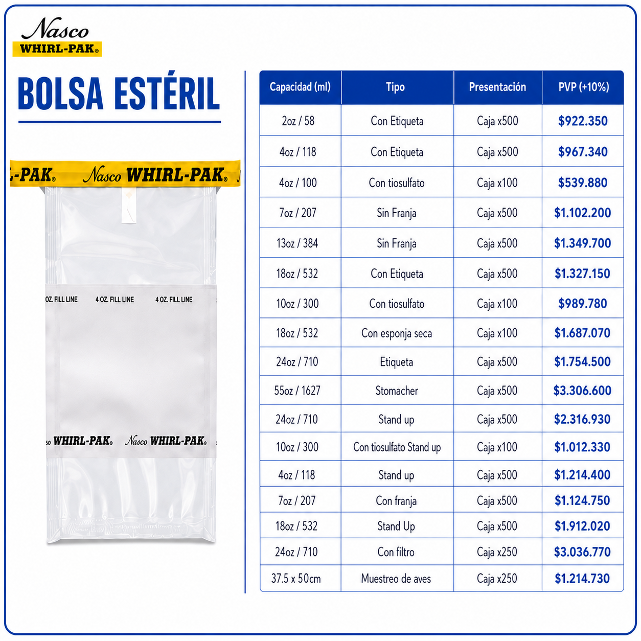 Bolsa estéril