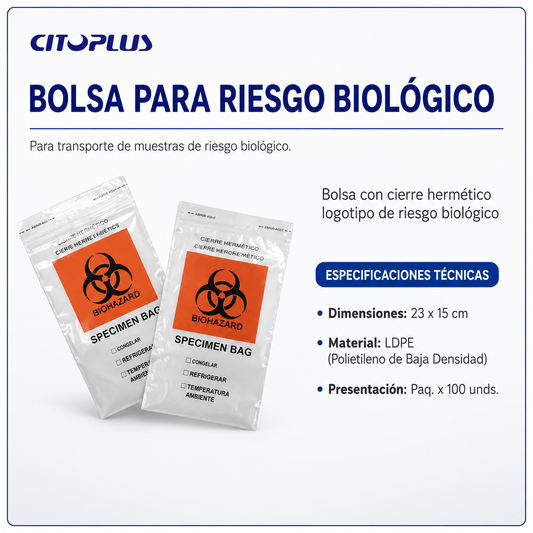 Bolsa para riesgo biológico