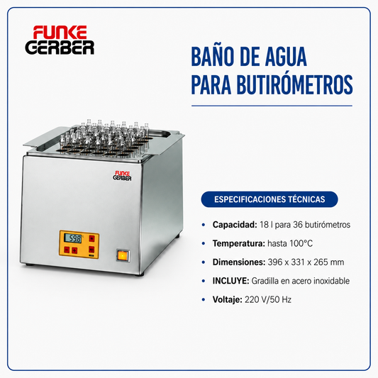 Baño de agua para butirómetros - FUNKE GERBER