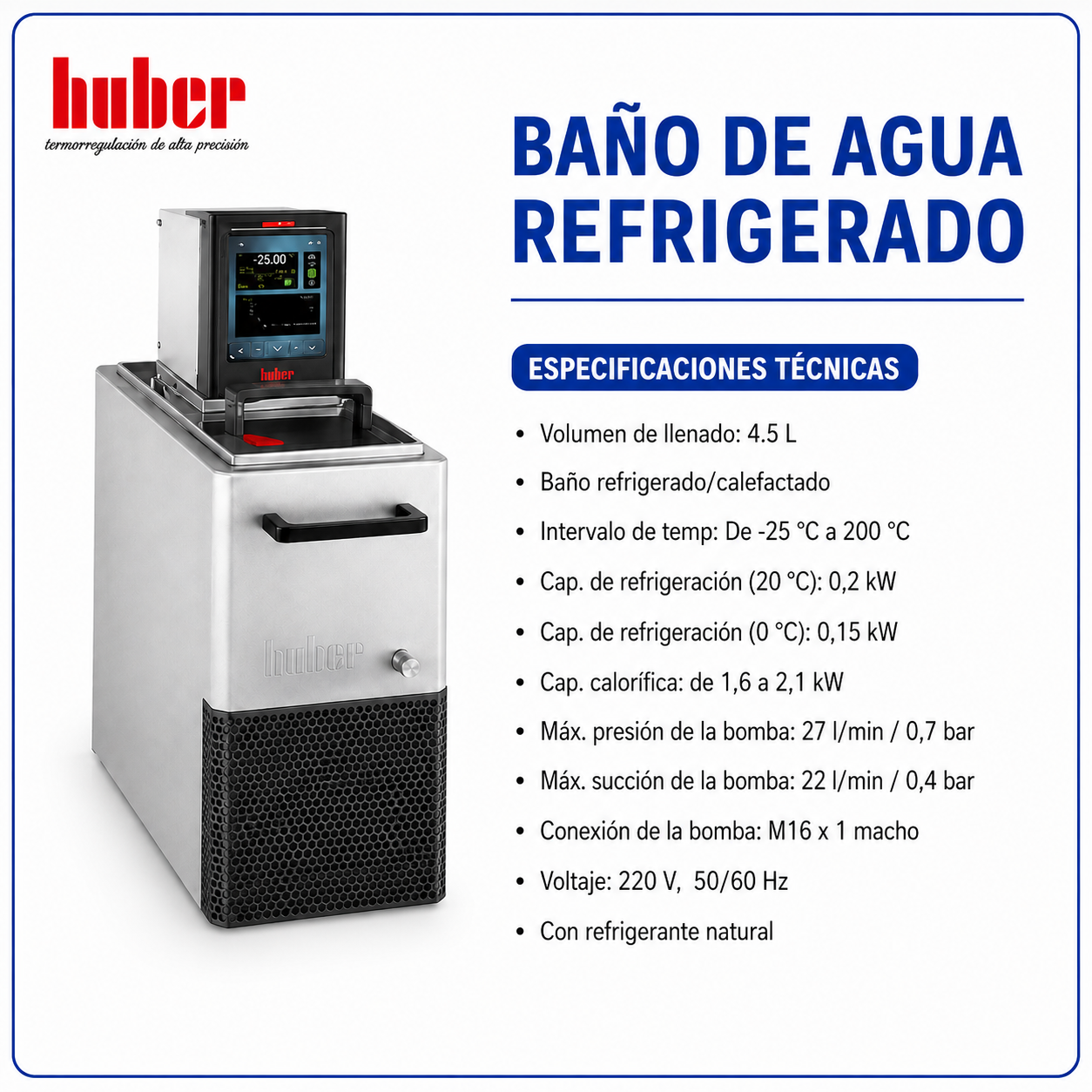 Baño de agua refrigerado