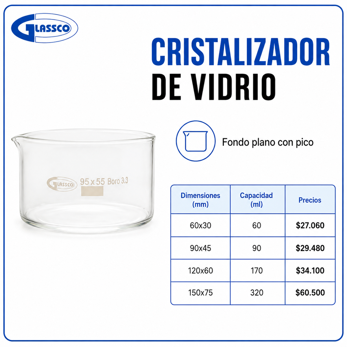 Cristalizador de vidrio
