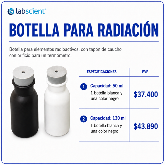 Botella para radiación