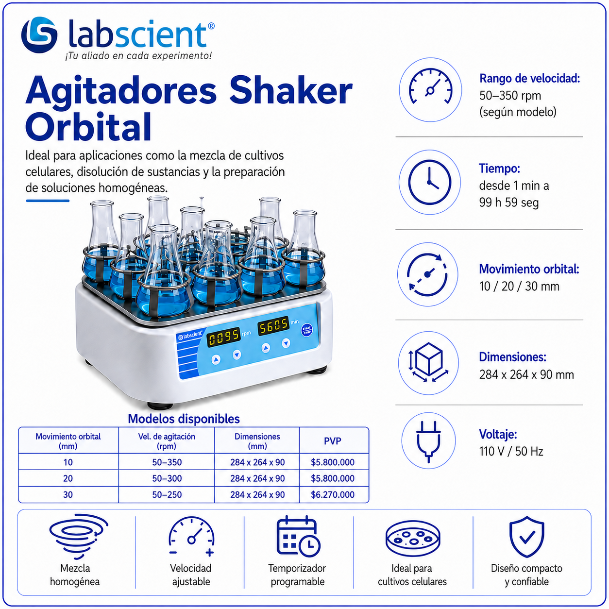 Agitadores shaker orbital - LABSCIENT