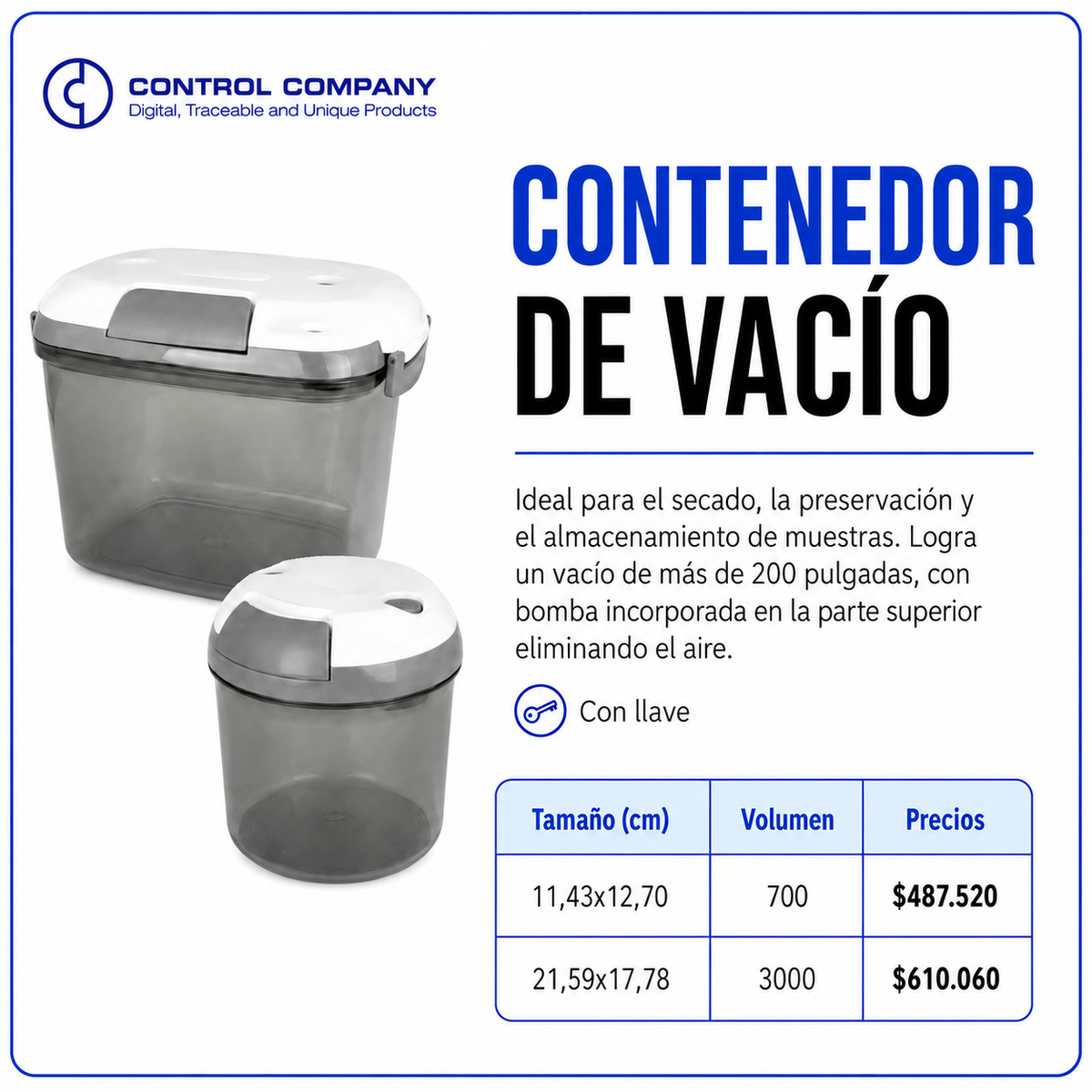 Contenedor de vacío