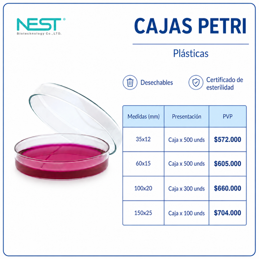 cajas patri plastica