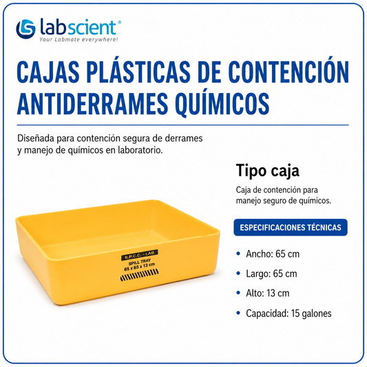 Cajas plásticas de contención antiderrames químicos