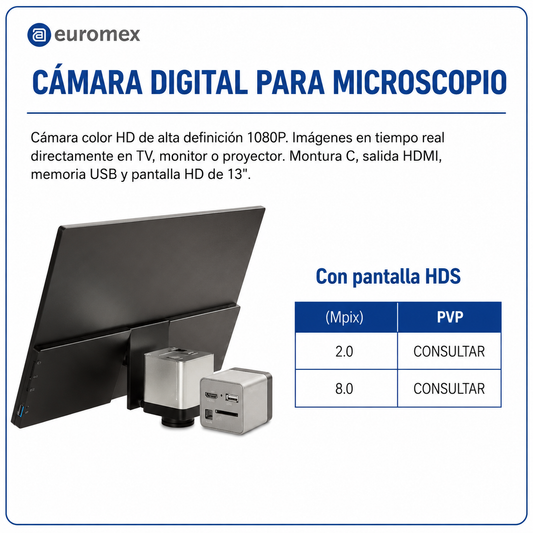 Cámara digital para microscopio