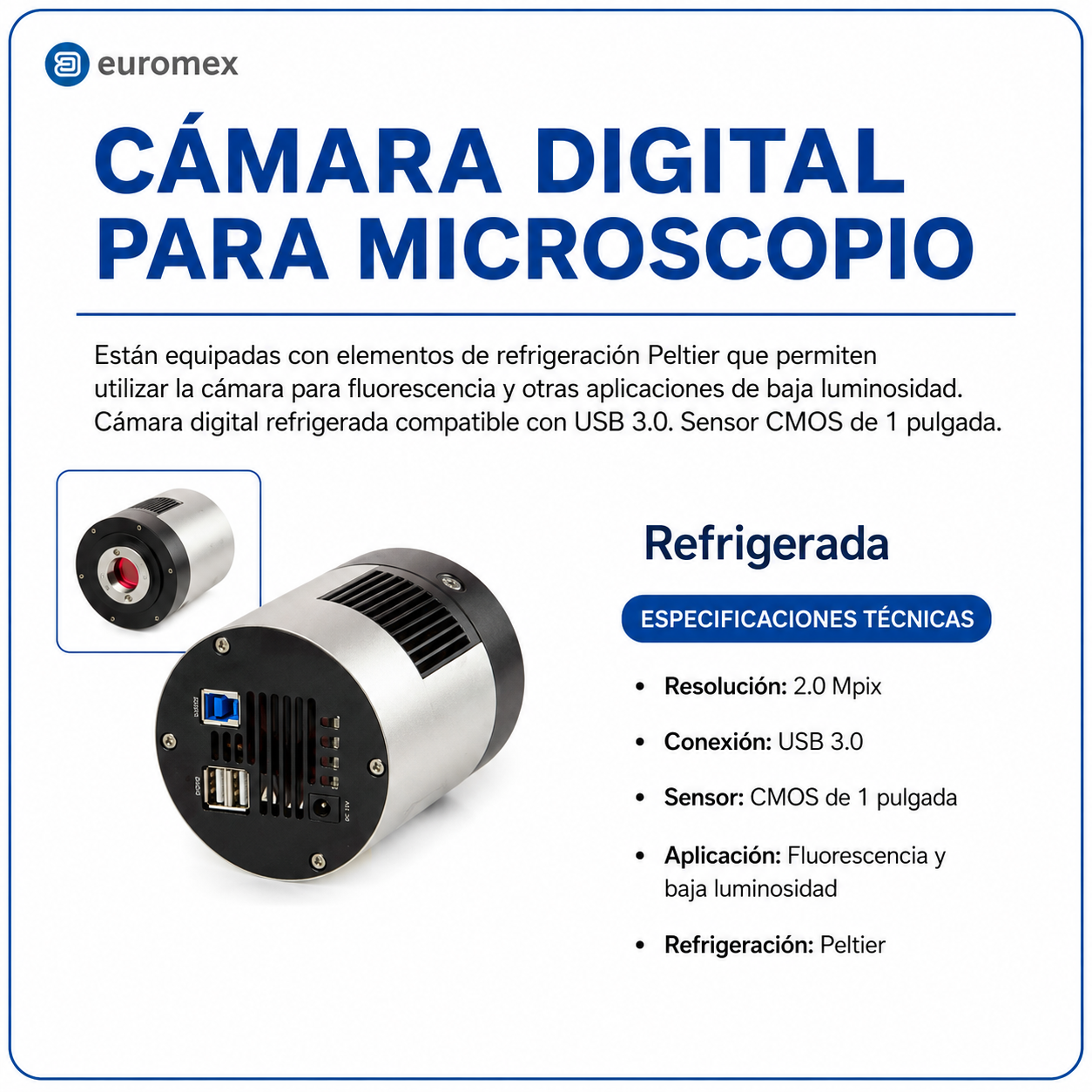 Cámara digital mara microscopio