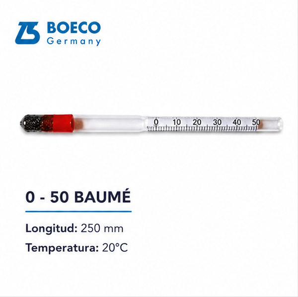 Hidrómetro 0 - 50 / 0 - 70 BAUMÉ- BOECO