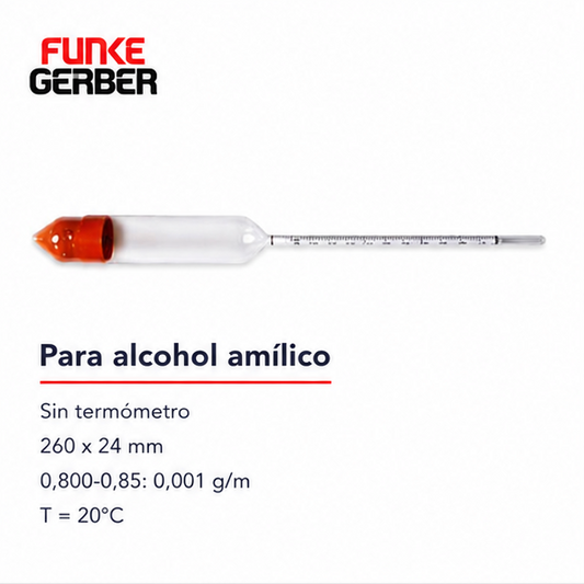 Aerómetro para alcohol amílico - Funke Gerber