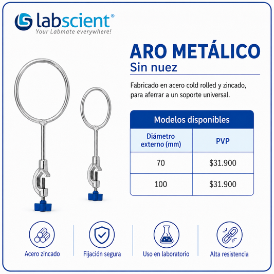 Aro metálico sin nuez - LABSCIENT