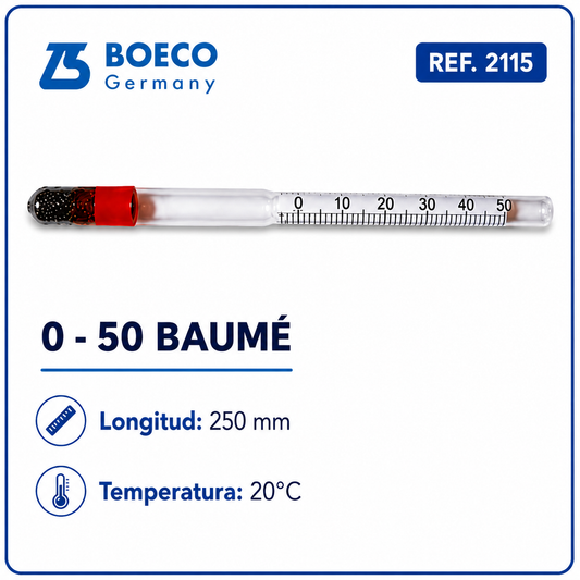 Hidrómetro 0 - 50 / 0 - 70 BAUMÉ- BOECO